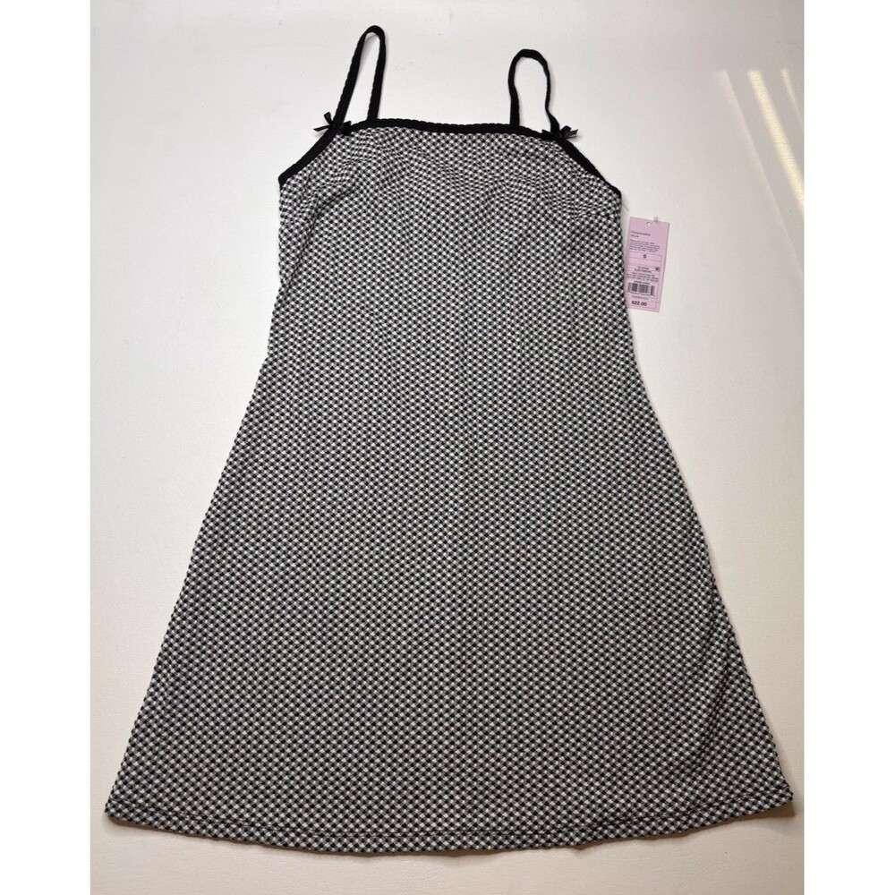 Wild Fable Black & White Check Dress Sleeveless A-Line Adjustable Straps Size S